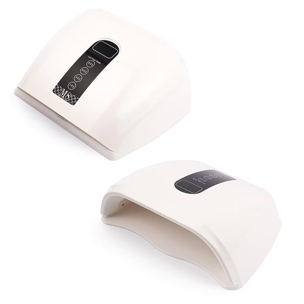 96W 48-LED Red Light Fast Drying Dual-Hand Nail Lamp - Professional UV/LED Gel Polish Dryer