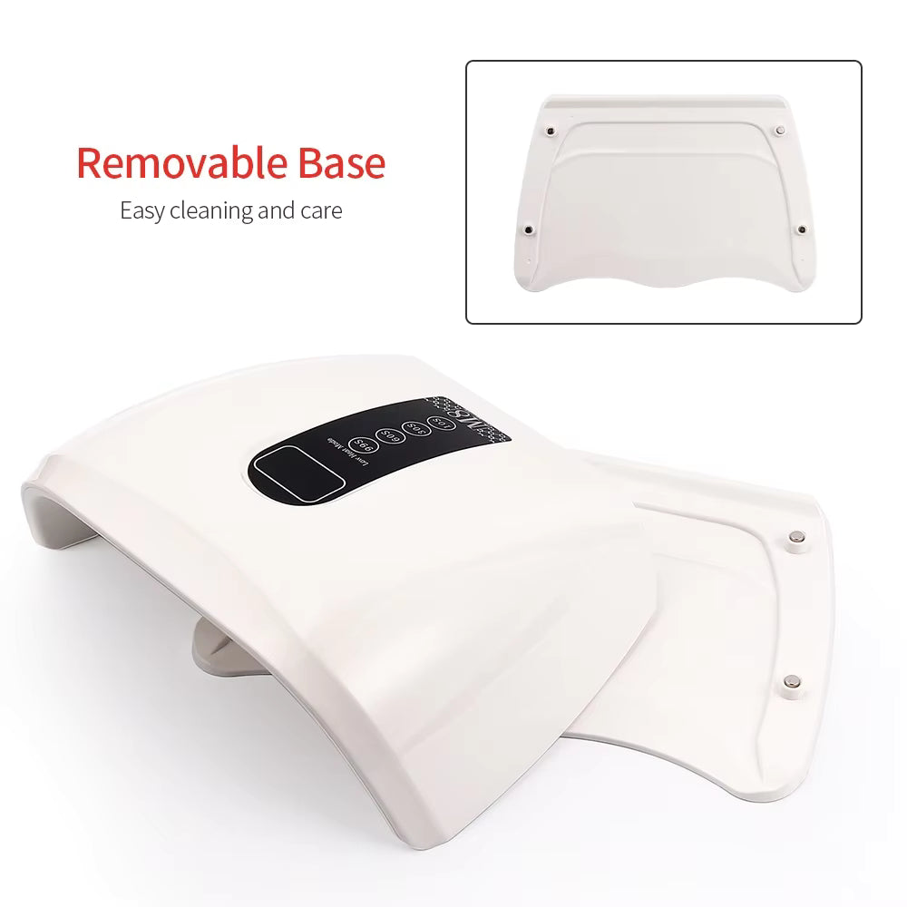 96W 48-LED Red Light Fast Drying Dual-Hand Nail Lamp - Professional UV/LED Gel Polish Dryer